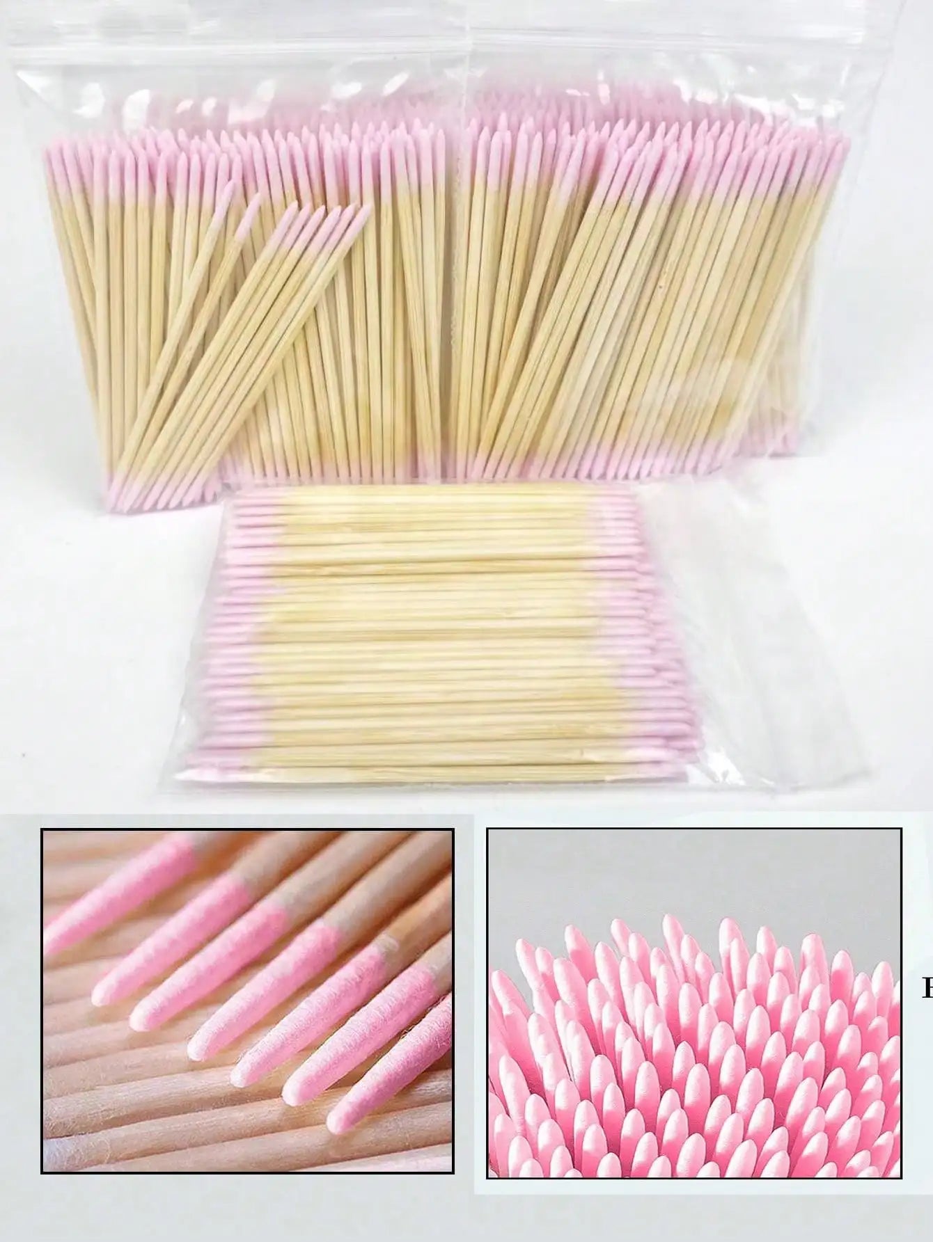 100/300/500/700/900Pcs Double-Tipped Cotton Swabs, for Tattooed Eyebrows, Beauty Makeup Tools for Wiping, Nail Polish Wiping