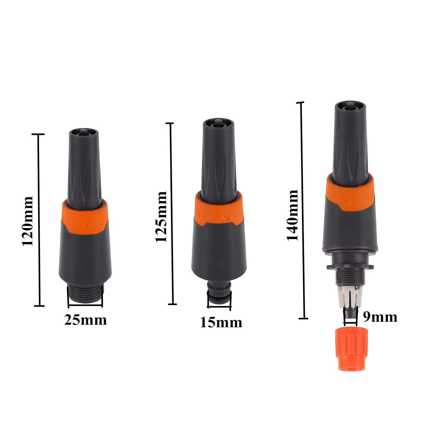 High Pressure Water Gun, Direct Spray Nozzle, Adjustable Watering Gun, Garden Irrigation Sprinkler, Car Washing Cleaning Water Gun