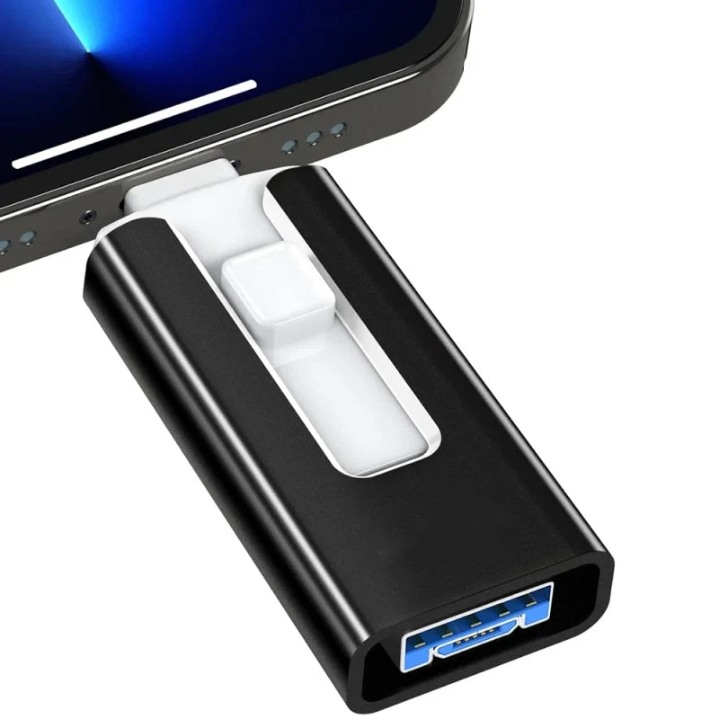 New 4 in1 512GB 256GB for iPhone USB 3.0 Flash Drive 2TB 1TB Android TYPE-C PenDrive Mobile Micro USB Memory Stick Drive