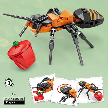 Ladybug Insects Building Blocks Toys Set - Long-Lasting Play for Kids, Great Collectible Models Dragonfly Mantis Housefly & More