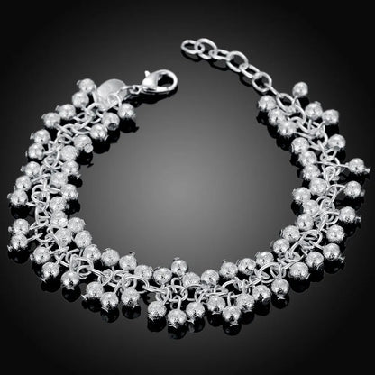 Fashion charm 925 Sterling Silver Bracelet for man woman, Twisted rope chain fine jewelry, Wedding party Christmas gift