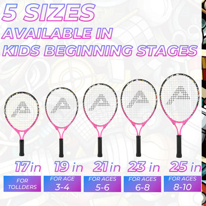 Tennis Rackets for Kids Toddlers 17'' with Cover Bag for Girl and Boy Tennis Racquet, AMASPORT