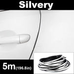 2/5/10M Car Door Edge Scratch Protector DIY Trim Strips Guard Cover Strip Roll Chrome Styling Moulding Trim Strip