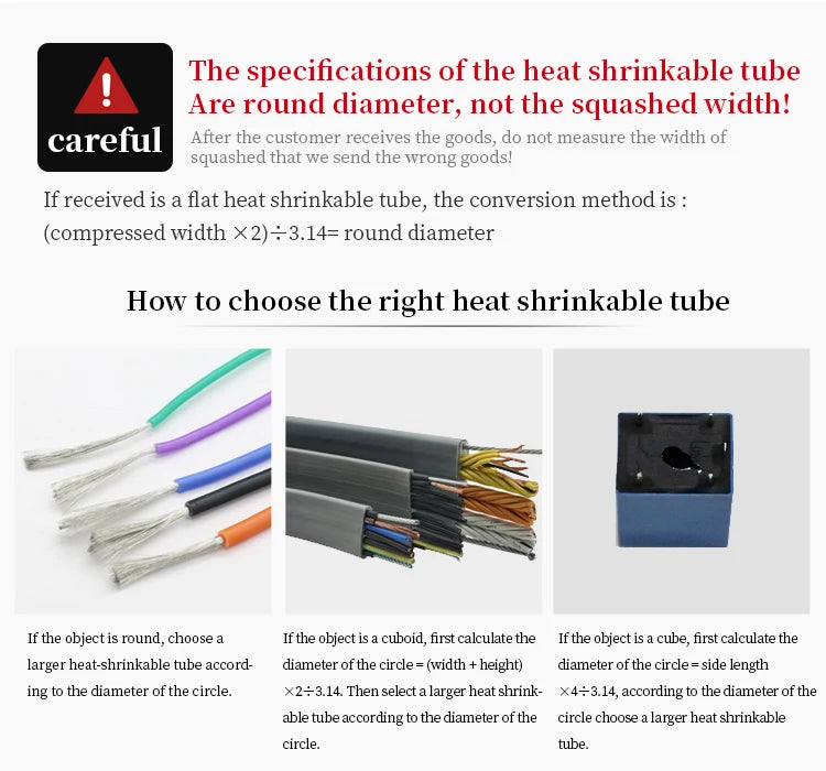 102-750pcs 2:1 Thermoresistant Tube Heat Shrink Wrapping Kit Assorted Wire Cable Insulation Sleeving 3:1 Heat Shrink Tube Set
