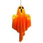 Halloween Ghost Hanging Decorations Halloween Hanging Light Up White Flying Ghosts Tree Window Wall Scary Ornament 50x40cm