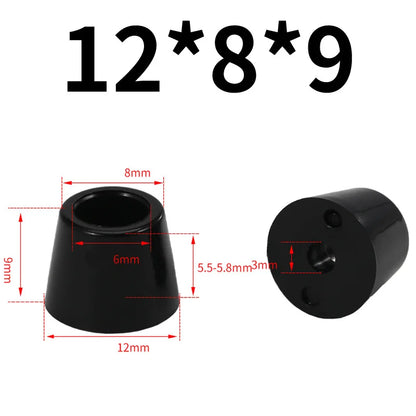 Black Rubber Bumper Furniture Pad Feet Leg Pads Tile Floor Protectors Table Leg Cover With Washers