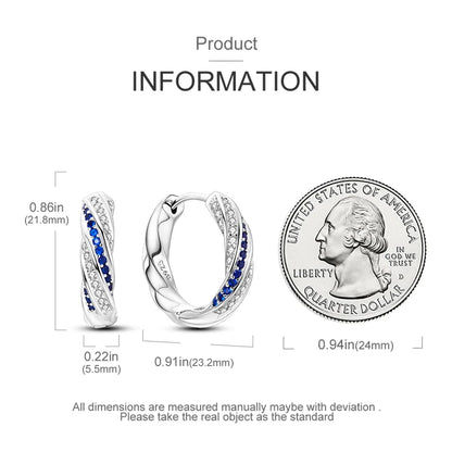 925 Sterling Silver Colored Zirconium Stars Hoop Earrings For Women Jewelry, Anniversary WeddingMaking Jewelry Gift