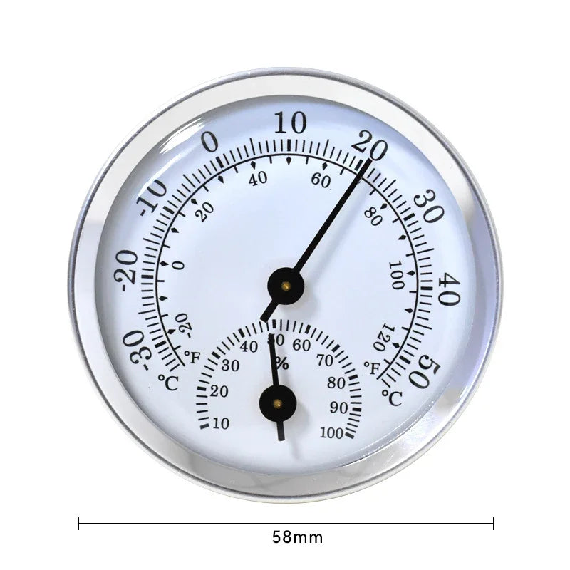 Mini Stainless Steel Thermometer Hygrometer, Street Thermometers, Thermo-Hygrometer Measuring Instruments Tool for Home Supply