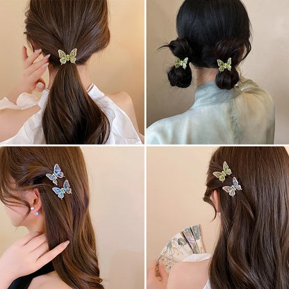 Mini Butterfly Hair Claws for Women Ladies Small Ponytail Braid Hair Claw Clips Girl Fashion Shark Clip Hair Accessories Sets