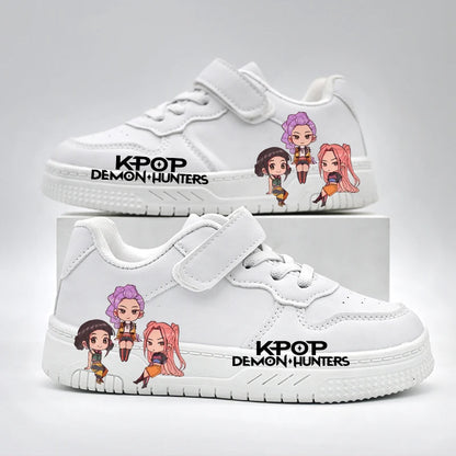 Children's Fashion KPOP Casual Shoes Kids New Design White Sport Shoes Student Boys Girls Anti-slip Outdoor Breathable Sneakers