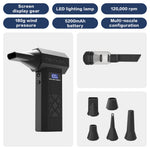 120,000 RPM Electric Turbine Blower, Portable Cordless Hair Dryer, Deep Cleaning Tool for Cars/Electronics/Home