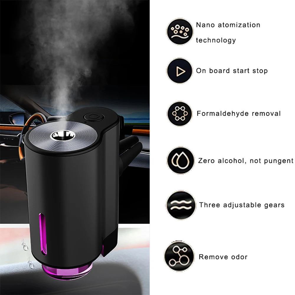 Car Air Vent Outlet Flavoring Odor Air Freshener Fragrance Spray Aroma Diffuser Essential Oils Diffuser