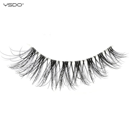 YSDO 5/10 Pairs Half Lashes Cat Eyelashes Soft Natural Clear Band False Lashes Natural Wispy Faux 3d Mink Eyelashes Makeup Tools