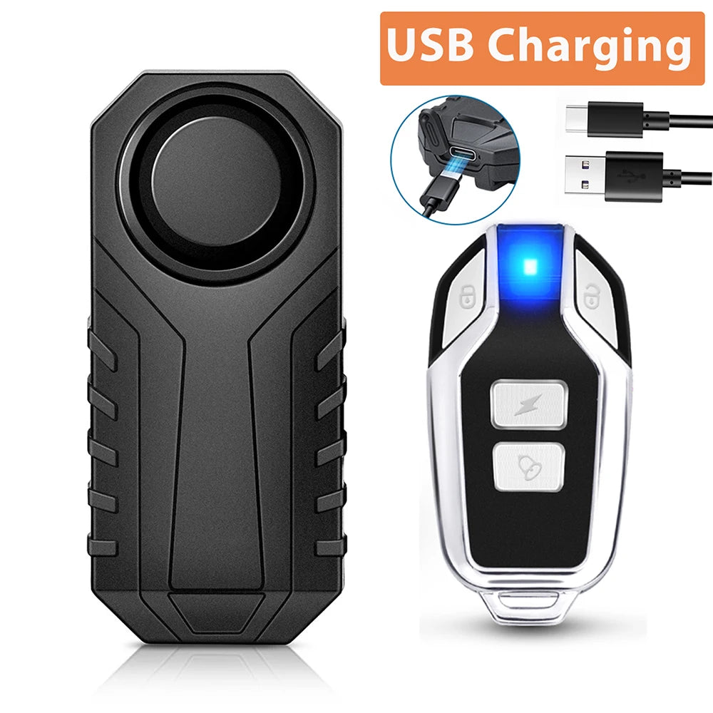 Extractme Motorcycle Burglar Alarm with Remote Control 113dB Wireless Waterproof Car Electric Bicycle Security Anti-Lost Alarm