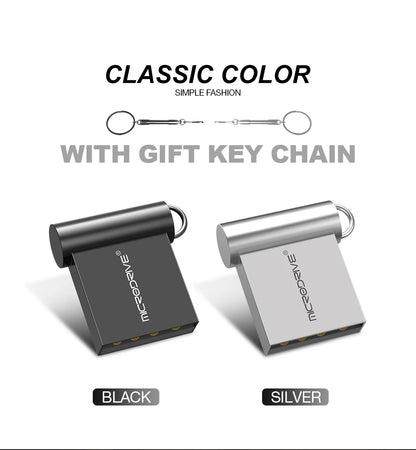 Mini USB Flash Drive 128GB 64GB 32GB 16GB 8GB 4GB Metal 2.0 Pendrive Memory Stick Pen Drive 2.0 High Speed 128GB 64GB U Disk
