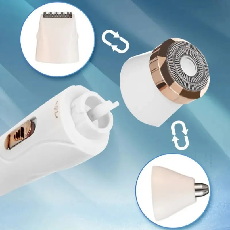 Afeitadora multifuncional 3 en 1, carga USB, dispositivo de depilación para axilas, perfilador de cejas doméstico para mujer, recortador de vello de nariz
