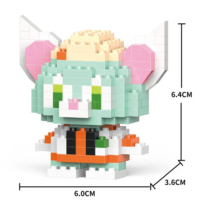 Cartoon Cool Rice Building Blocks Animal Dolls Educational Assembled Toys Ornaments Small Particles Children's Birthday Gifts