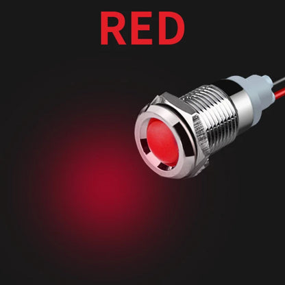 1Pcs 6/8/10/12/16/19/22mm Spherical Metal LED Warning Indicator Light Signal Lamp Pilot Wire 3-6 12-24 220V Power Waterproof IP65