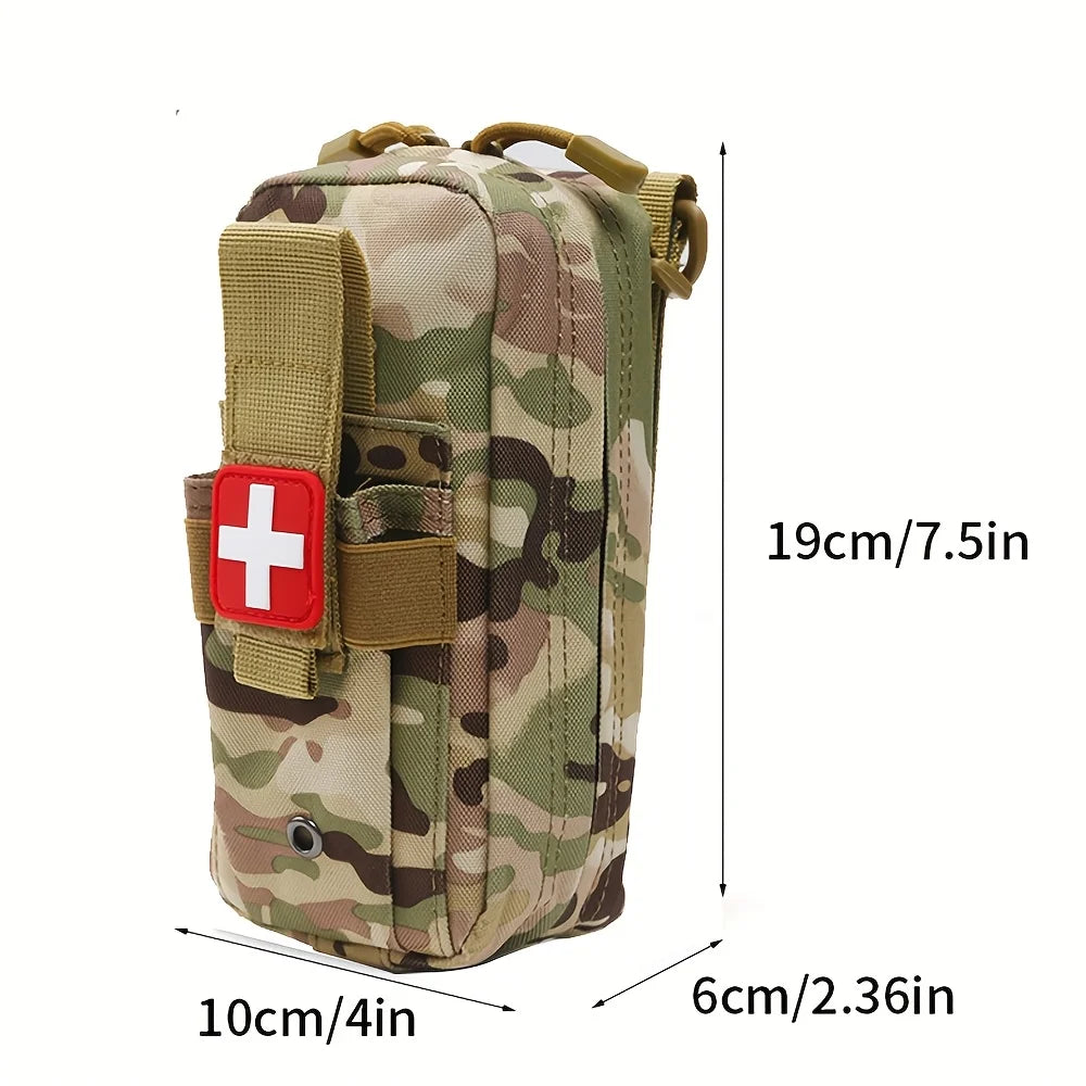 Tactical First Aid Kit Tourniquet Medical Rescue Molle Pouch Survival Gear for Camping Hiking Emergency Preparedness