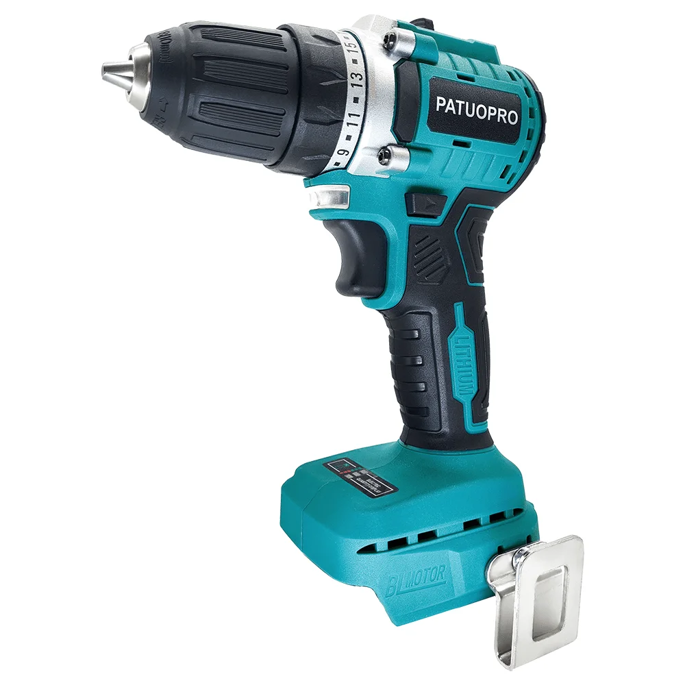 10mm Brushless Electric Drill Cordless Handheld Drill Screwdriver 2 Speed 23 Torque Setting Fit Makita 18V Battery (No Battery)