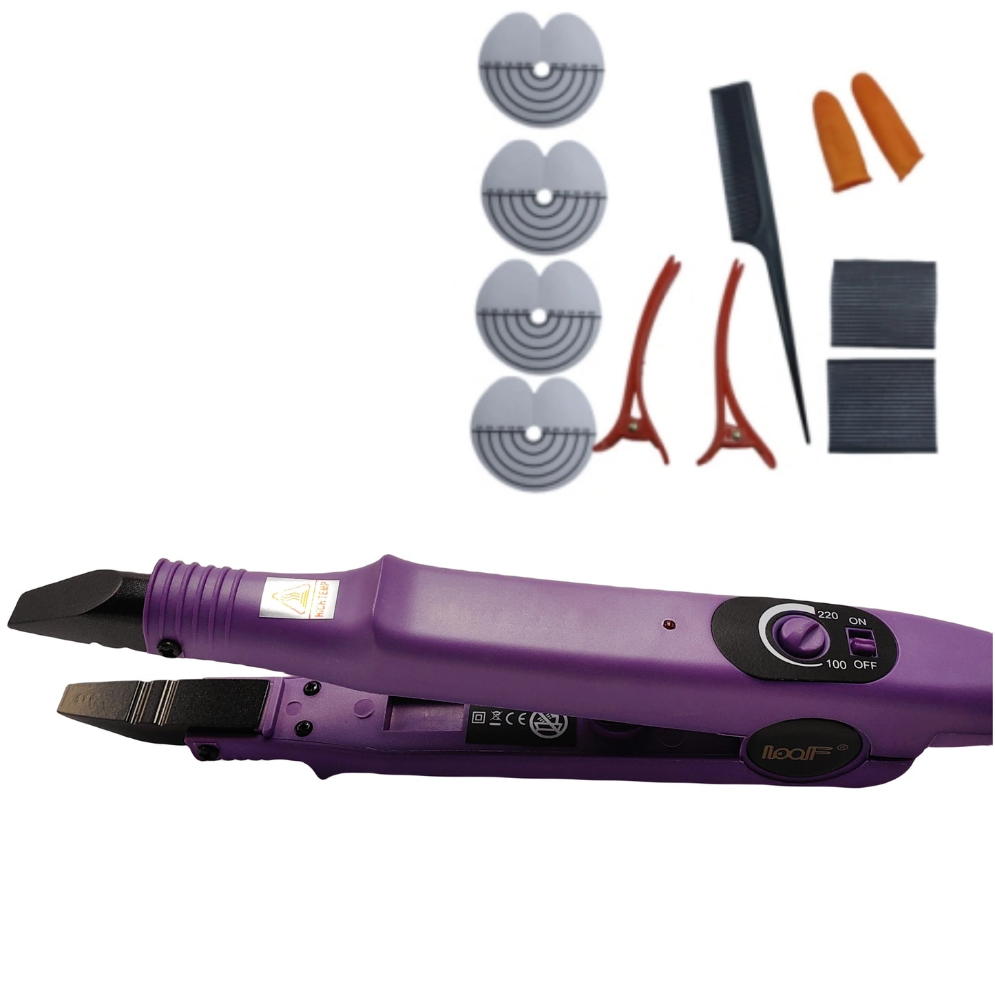 Loof Professional Nueva Tenacilla de Fusión para Extensiones de Cabello con Temperatura Ajustable hasta 220℃, Mini Punta Calentadora Inteligente, Herramienta de Unión de Queratina