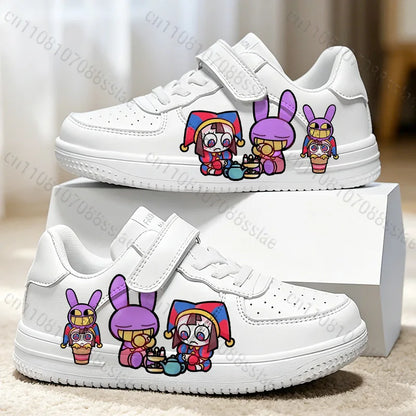 Amazing Digital Circus Pattern Girls Boys Teenager Student Kids Comfortable Non-slip White Lovely Print Casual Sneakers Gift