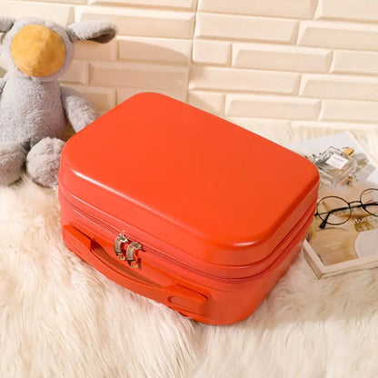 14-inch Lightweight Mini Travel Suitcase Cosmetic Box Waterproof Hand Luggage Organizer Makeup Case Portable Small Boarding Case