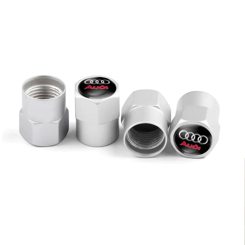4 unids tapa de válvula de coche, tapas de válvula de rueda, cubierta antipolvo, accesorios de neumático para Audi S line Sports A1 A3 A4 A5 A6 A7 A8 Q2 Q3 Q5 Q7 TT S5 S3 S4