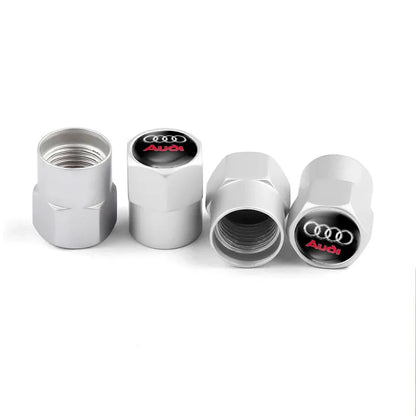 4 unids tapa de válvula de coche, tapas de válvula de rueda, cubierta antipolvo, accesorios de neumático para Audi S line Sports A1 A3 A4 A5 A6 A7 A8 Q2 Q3 Q5 Q7 TT S5 S3 S4