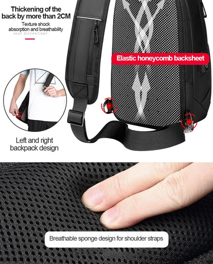 SWISS MILITARY Chest Bag Men's One Shoulder Crossbody Bag Large Capacity Outdoor Sports And Leisure Fashion Small Shoulder Bag
