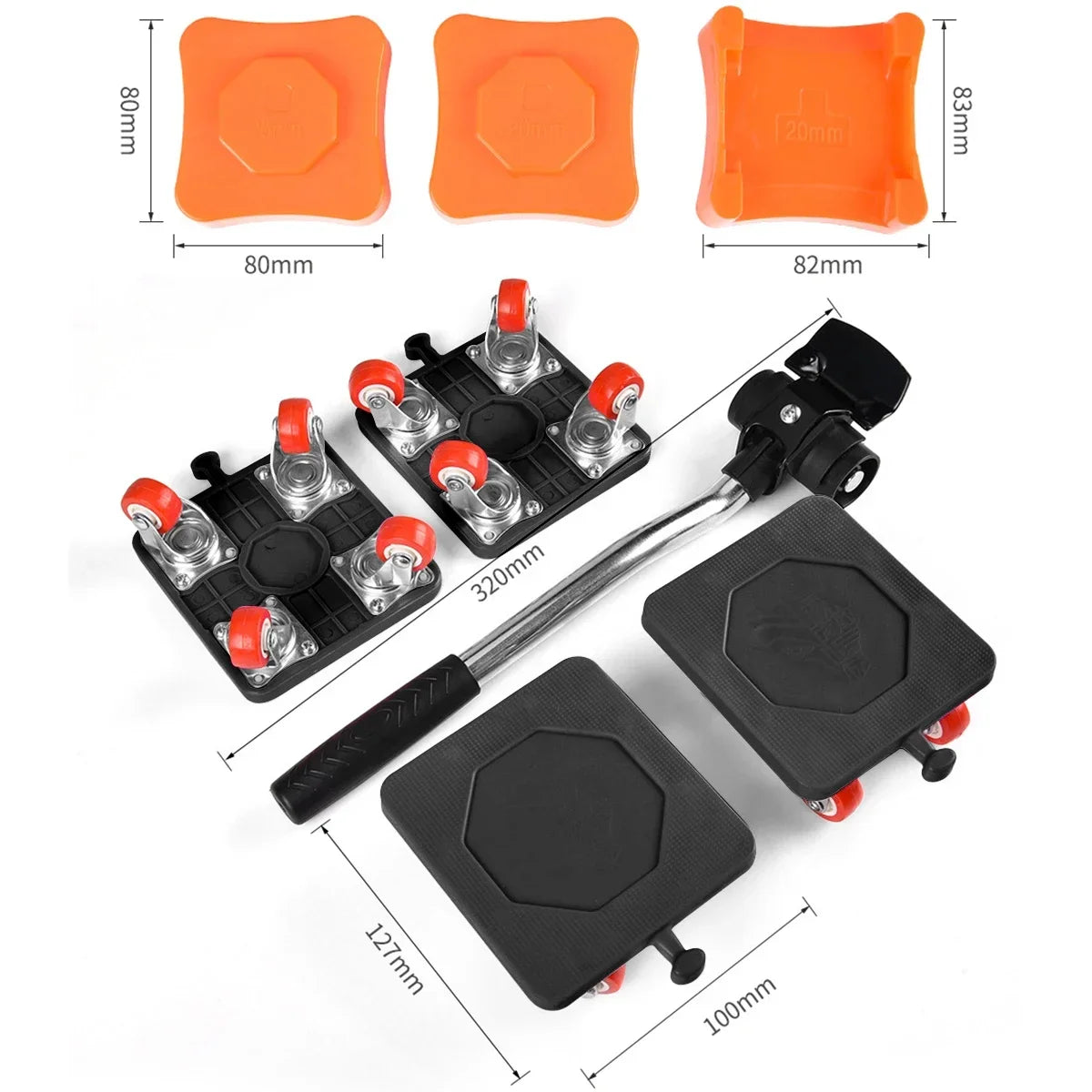 Juego de rodillos para mover muebles, transportador, herramienta de elevación de muebles de servicio pesado, herramienta de rodillos deslizantes para transportador de muebles