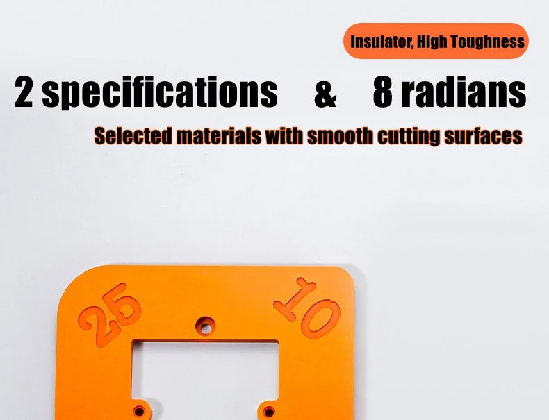 Woodworking Router Corner Radius Templates Jig R10 to R50 Routing Curved Corners Milling Circular Radian Hardness ABS Tool