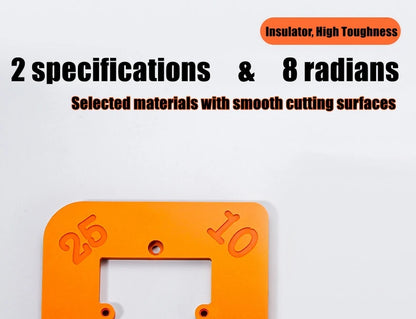 Woodworking Router Corner Radius Templates Jig R10 to R50 Routing Curved Corners Milling Circular Radian Hardness ABS Tool