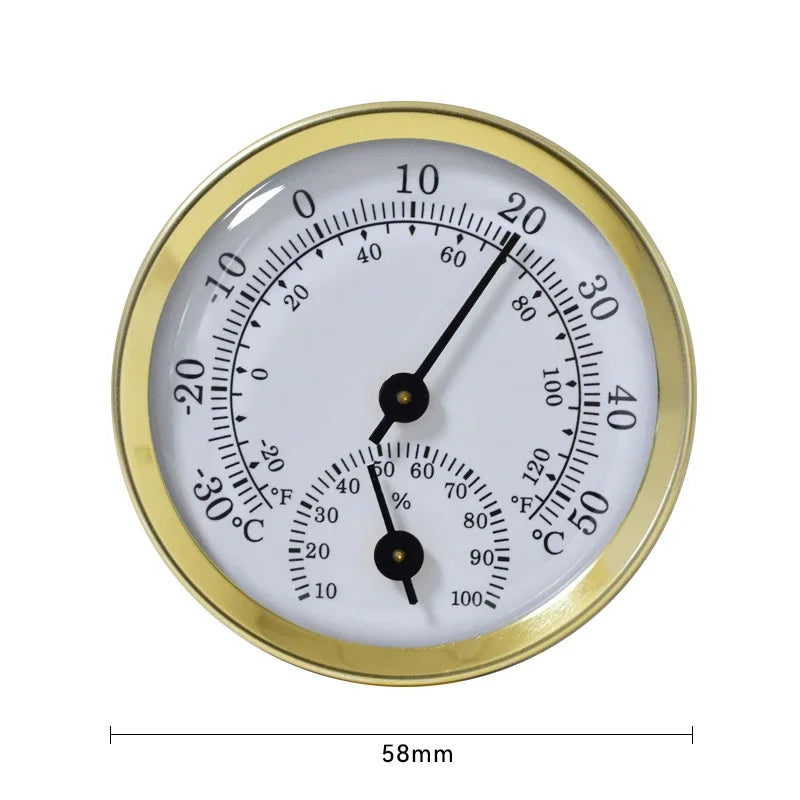 Mini Stainless Steel Thermometer Hygrometer, Street Thermometers, Thermo-Hygrometer Measuring Instruments Tool for Home Supply
