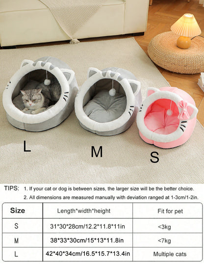 Cama para gatos universal Four Seasons, casa para gatos, cama para mascotas suave y cómoda, bolsa de dormir para cachorros, suministros para mascotas, tienda de campaña, cestas, casa