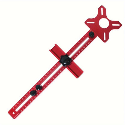 MM/Inch Multifunctional Cabinet Hardware Jig and Router Guide, 4 in 1 Router Milling Groove Bracket, Router Circle Cutting Jig