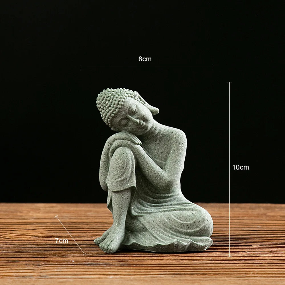 Buddha Statue, Fish Tank Decoration, Mini Buddhism Figurine Desk Topper, Tablescape Decor, Home Zen Statue
