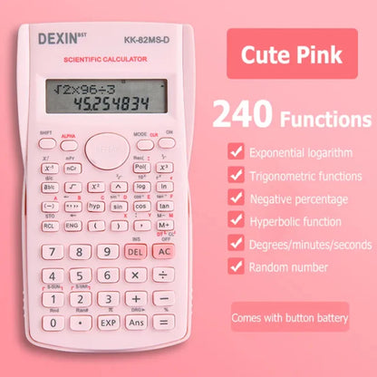 Multifunctional Scientific Calculator for Students, Simple Portable Large Screen Function Calculator, Stationery for School and Office
