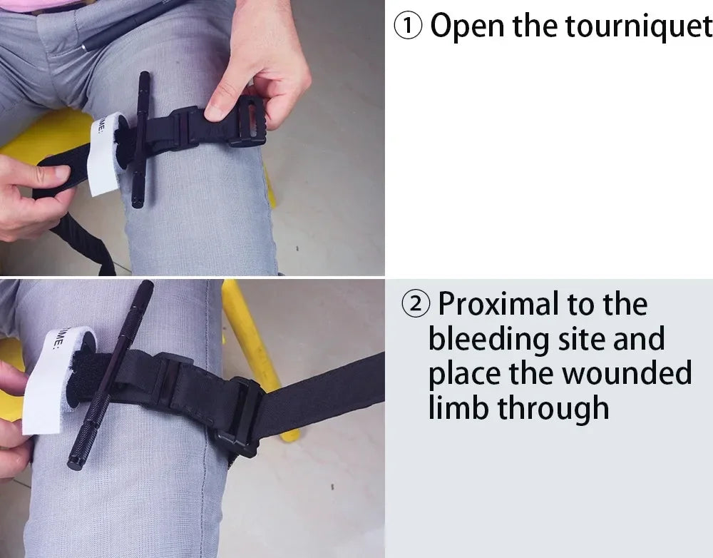 Tactical Emergency Tourniquet Aluminum Rod One-Handed Operation Spinning First-Aid Supplies Rescue Life Outdoor Survival Tool
