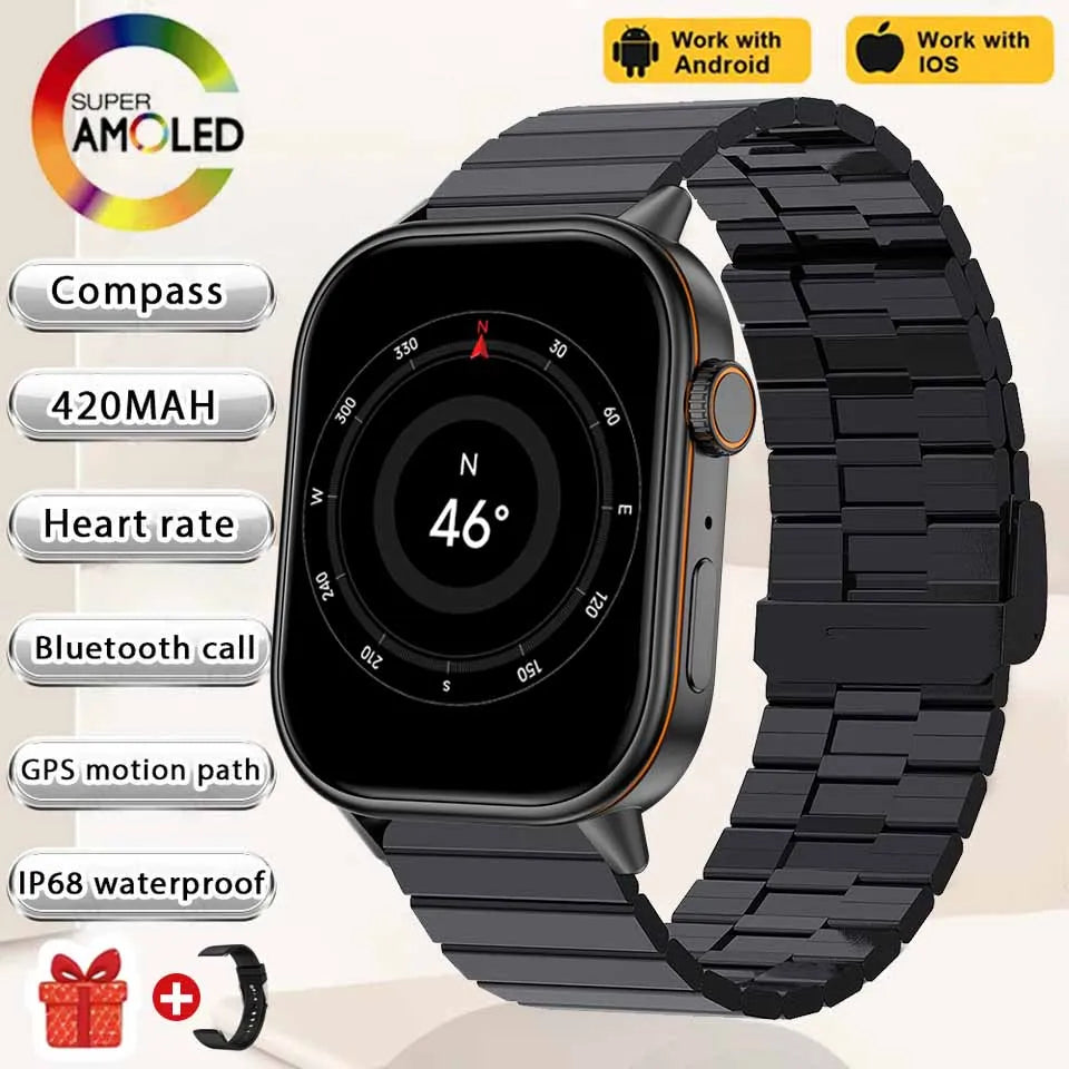 NEW Fashion Built-in 6 Stars GPS Position Smart Watch, Women 2.01'' AMOLED HD Screen IP68 Waterproof Sport  Bracelets For Ladies