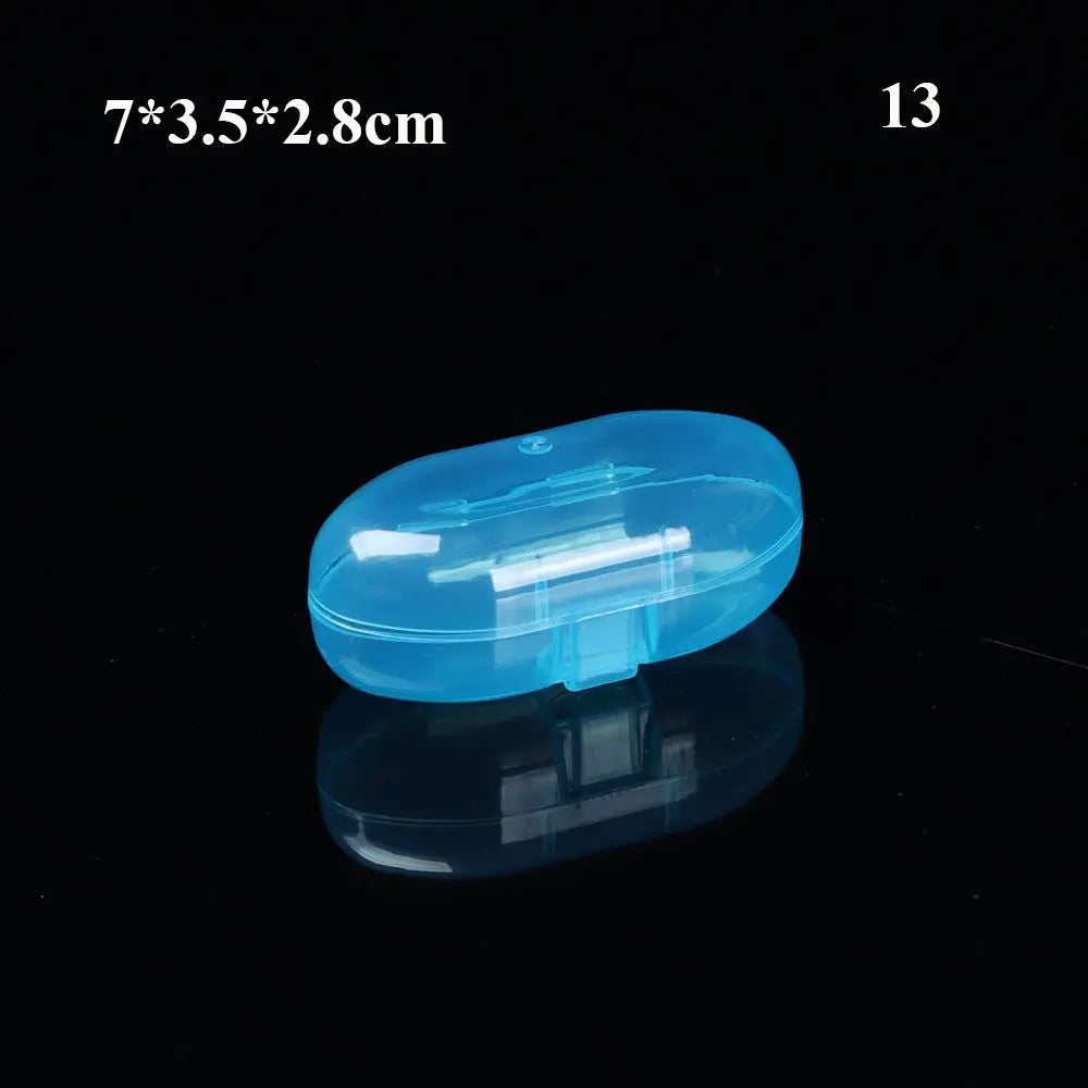 Various Shapes Plastic Transparent Storage Box, Small Items Sundries Organizer Case, Jewelry Earrings Rings Beads Container Tools