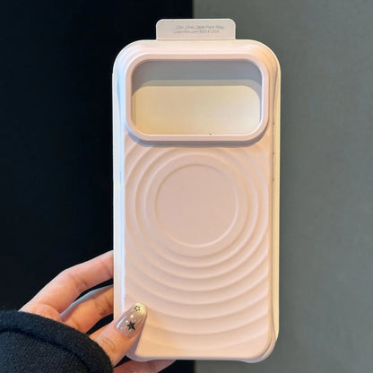 Shockproof Water Ripple Magnet Case For iPhone 17 Air 16 15 14 13 Pro Max Plus For Magsafe Candy Silicon Protective Velvet Funda