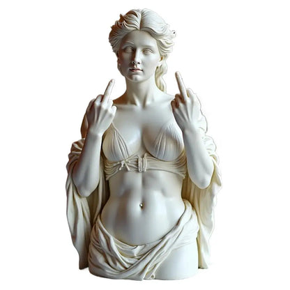 Vienna Goddess Statue, Middle Finger Resin Art Decor Funny Offensive Sculpture, Desktop Novelty Gift Decor Statue Home Decor