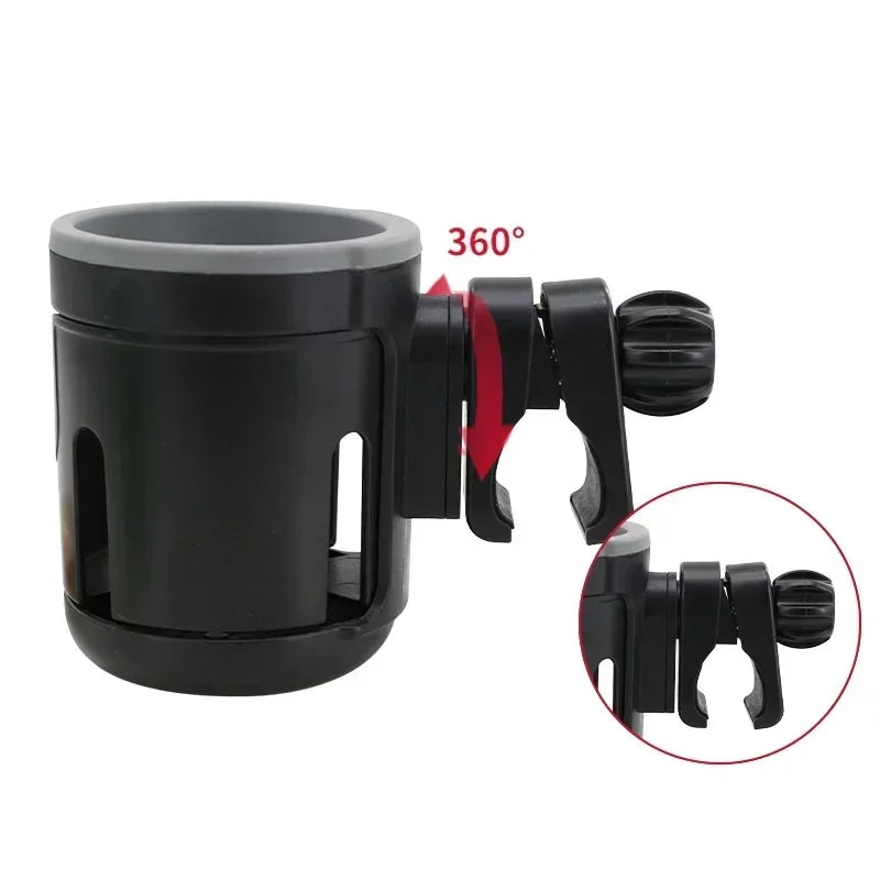 Soporte para teléfono para portavasos de cochecito, soporte para taza de leche, conversión de 2 tazas para accesorios universales de cochecito de bebé