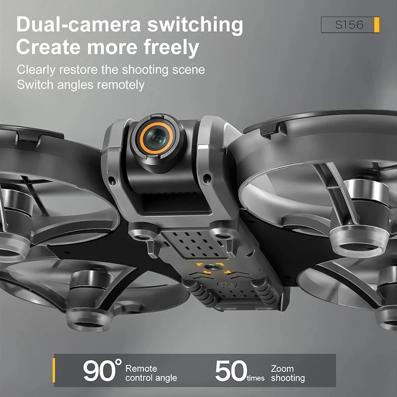 Upgrade S156 Drone 8K HD Dual Camera 3 Battery 5G WiFi FPV Brushless Motors Optical Flow Hover Obstacle Avoidance GPS Four-Axis Drone