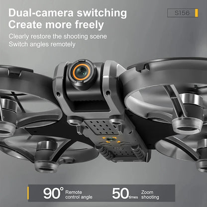 Upgrade S156 Drone 8K HD Dual Camera 3 Battery 5G WiFi FPV Brushless Motors Optical Flow Hover Obstacle Avoidance GPS Four-Axis Drone