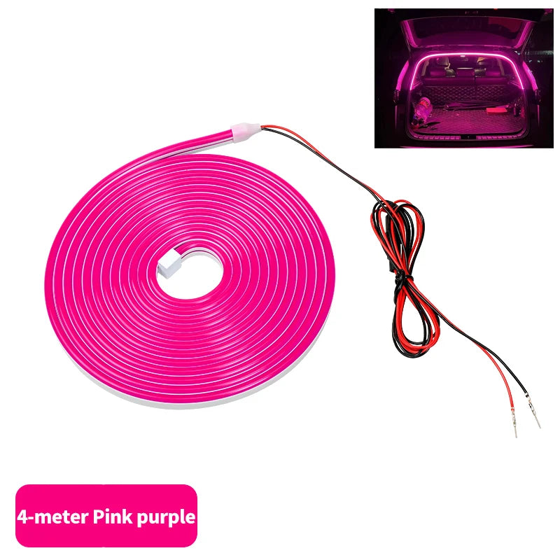 12V DIY environment light strip, car trunk LED light strip, high brightness, used for interior decoration of vehicles, tailgate
