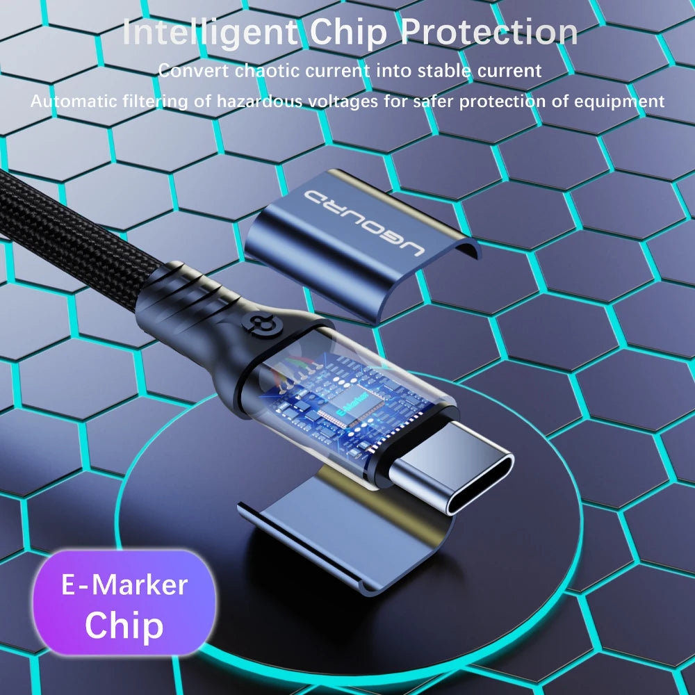 USB3.2 USB3.1 Gen2, 10Gbps Cable, USB-A to USB Type C Cable, 3A 60W Fast Charging, 10G Data Transfer Cord, USB-C for SSD Hard Disk