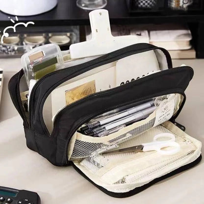 Large Capacity Pencil Case, Handheld Pen Pouch, Portable Cosmetic Bag, Gift for Office, School, Teen Girl, Boy, Men, Women, Adult