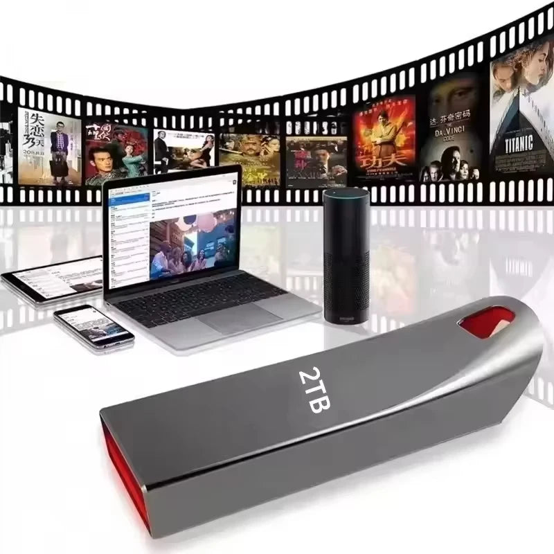 2TB USB 3.2 Metal Flash Drives High Speed Pendrive 1TB Portable USB Drive Waterproof Memoria USB Flash Disk Upgraded New